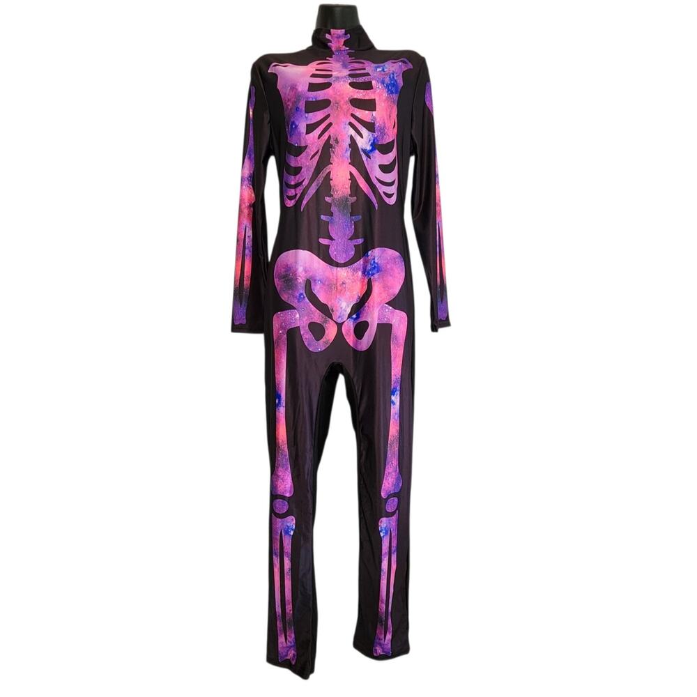 Galactic skeleton costume jumpsuit women's size S 4-6